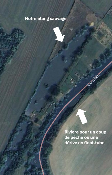 Location étang privé avec accès à une bordure de rivière à 10 min de Poitiers 